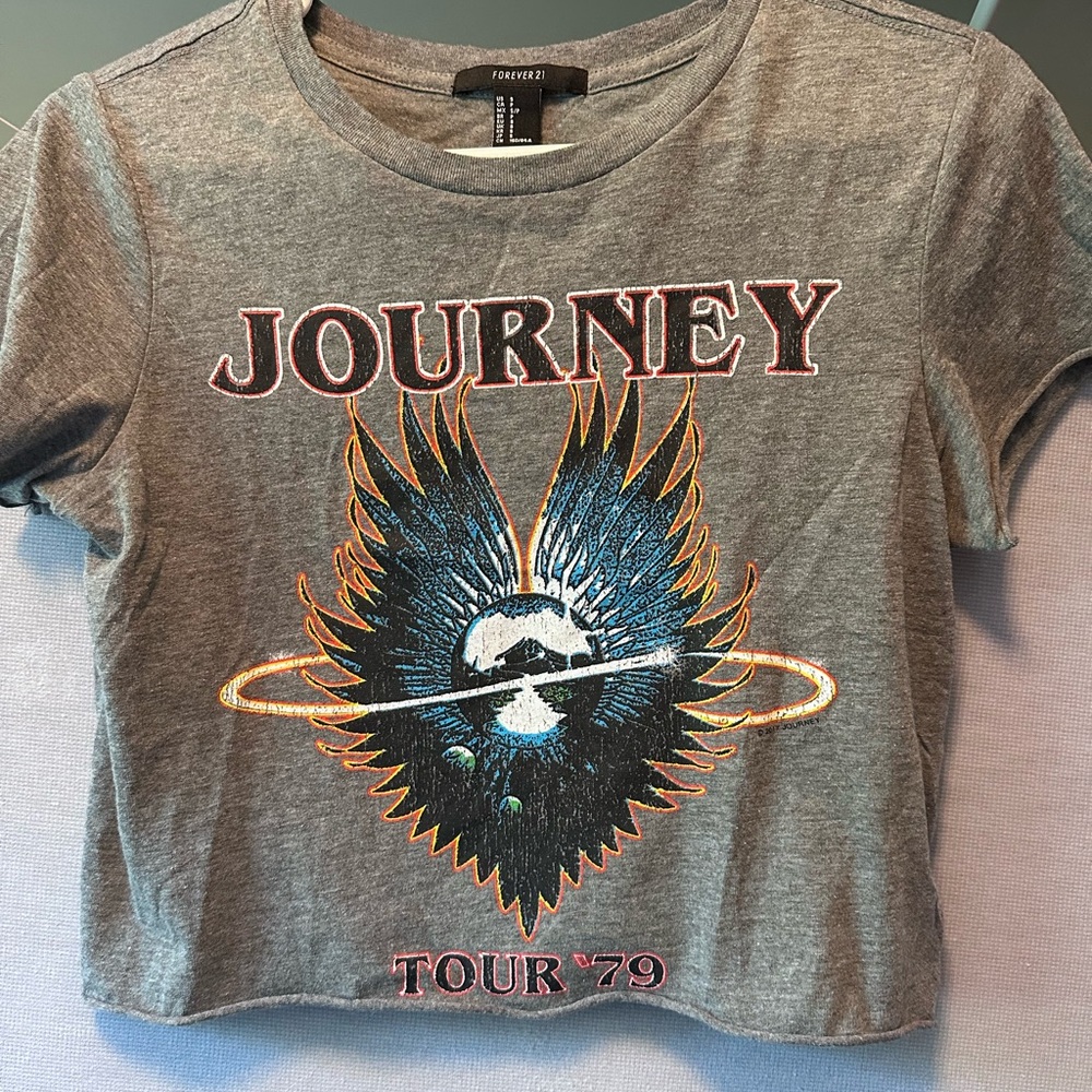 Forever 21 journey cropped tee
